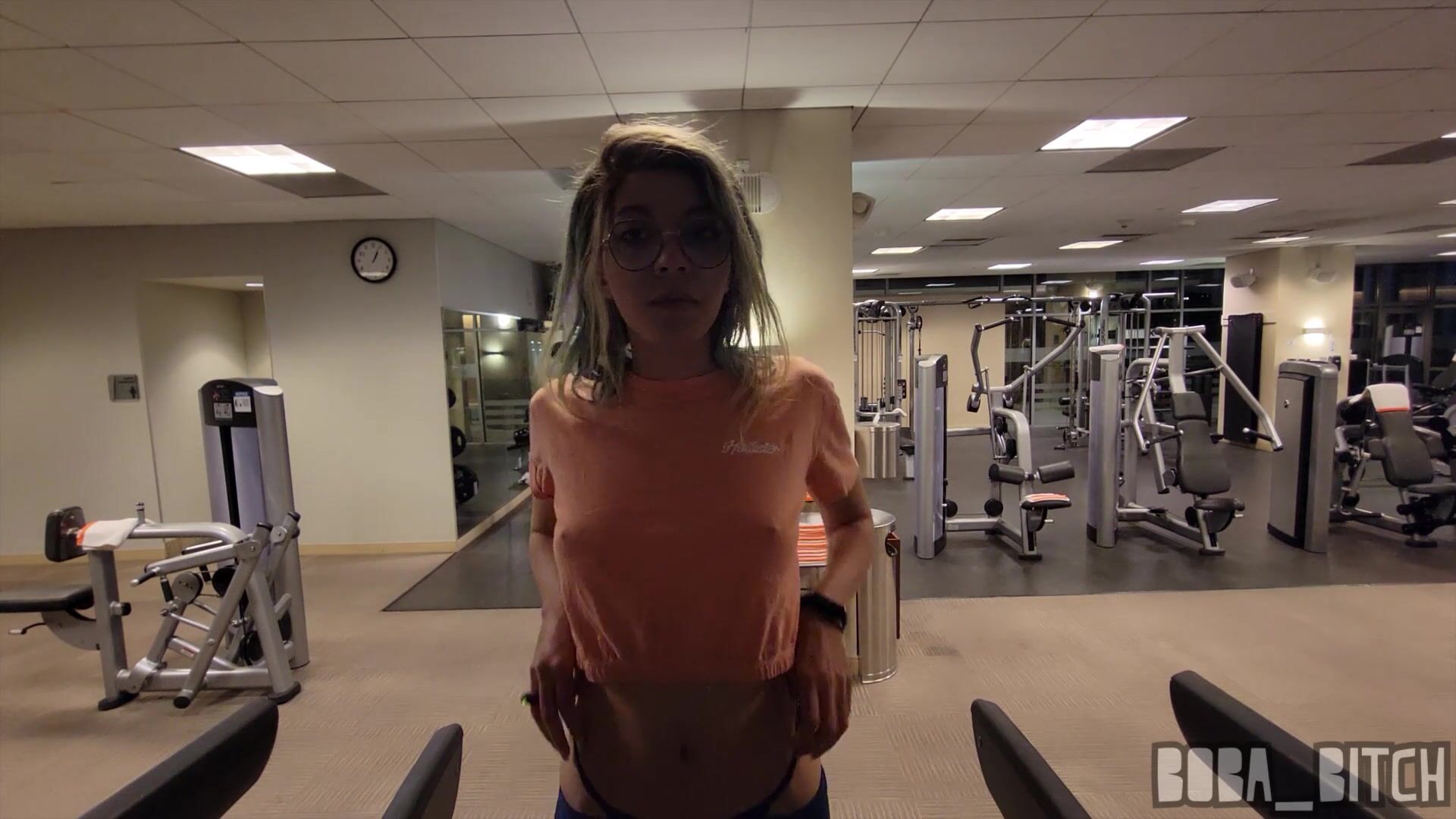 Boba Bitch Caught Nude Gym Workout Hotel Walk
