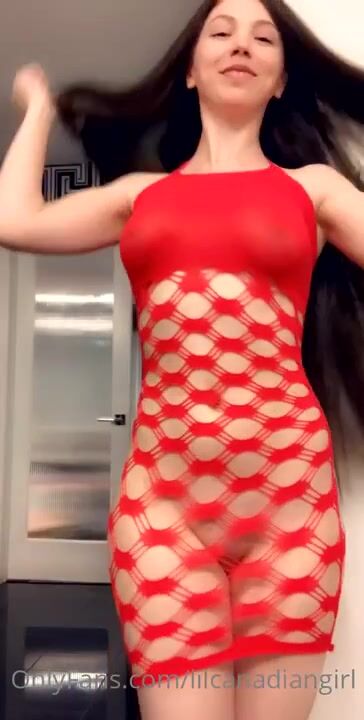 LilCanadianGirl Nude Onlyfans Showing Off My New Sexy Red Dress XXX