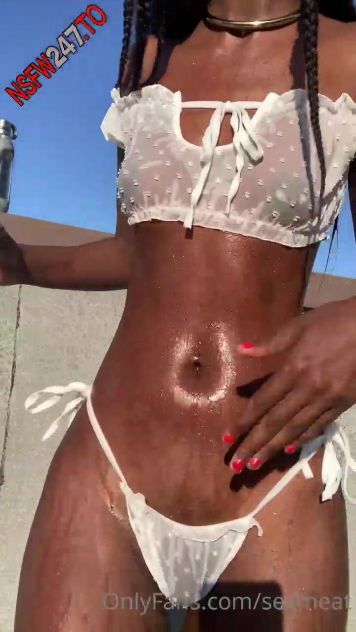 Sexmeat Getting Her Body Wet In See Through White Clothes Porn Videos