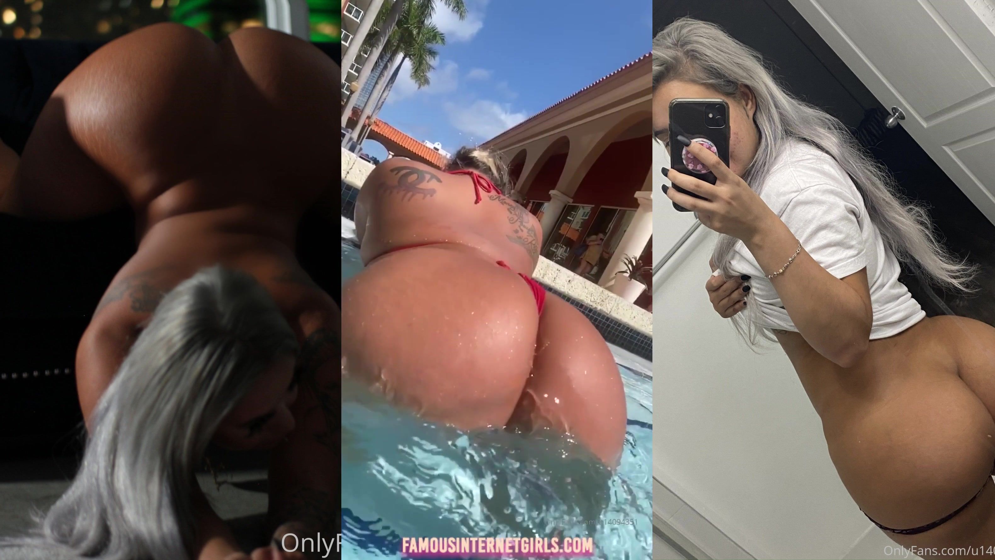 kokonut kitty lingerie topless tease & russian cream pool big ass twerk onlyfans insta leaked video