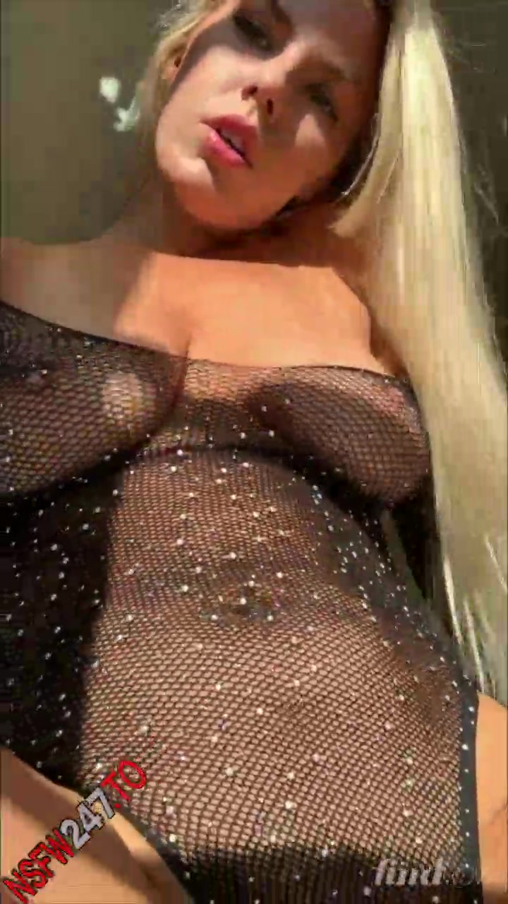 Jenna Lee striping in sunshine in a net black lingerie onlyfans porn videos