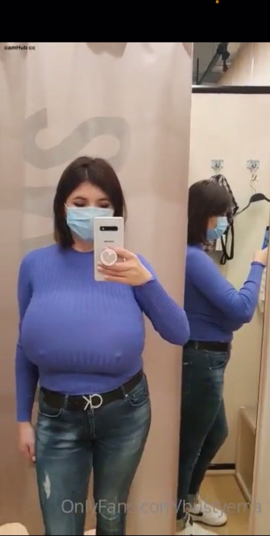 Busty Ema OnlyFans 01 Blue Sweater