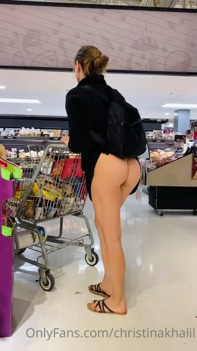 Christina Khalil Ass Flash in Super Store XXX Videos Leaked