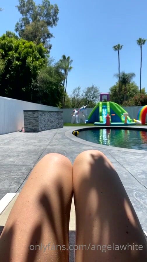 angelawhite hang by the pool with me check out my brazzers ig take