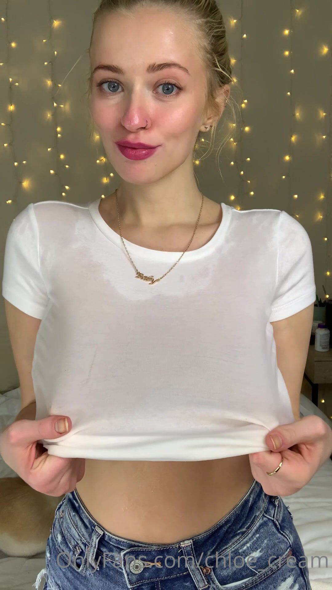 chloe cream nude see through wet shirt teasing xxx videos leaked