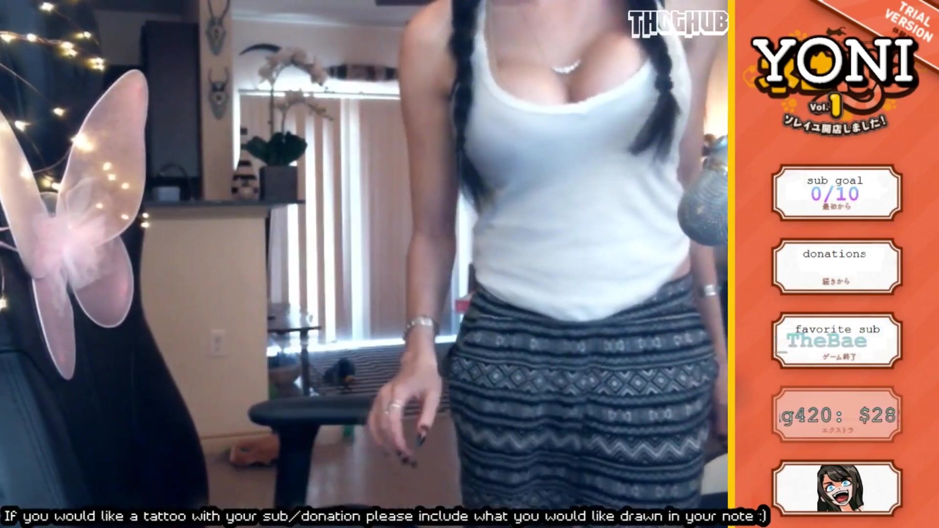 twitch thot yoni showing off her big tits