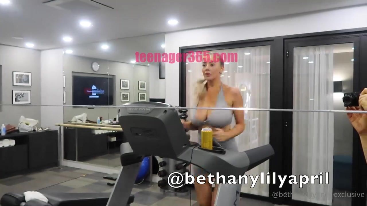 bethany lily little extra running in slow motion in the gym