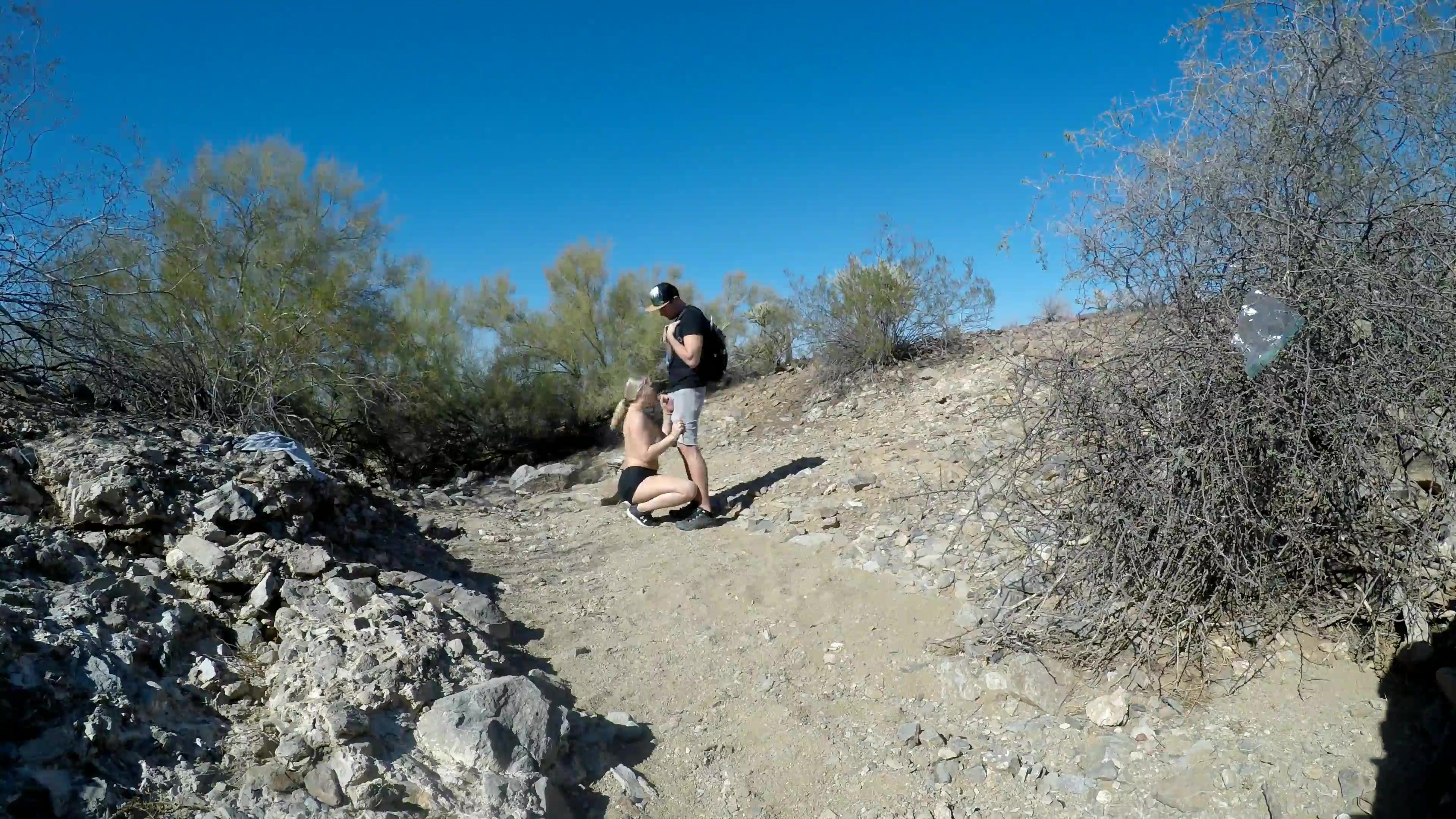 mya lane sucking cock on desert hike xxx video