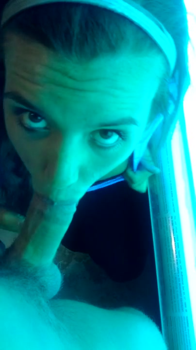 Adrian_Maow Boy Girl POV Blowjob Facial in the Tanning Bed - MFC BG