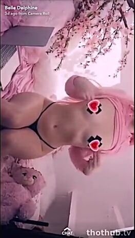 belle delphine nude & masturbating w/ dildo porn leaked