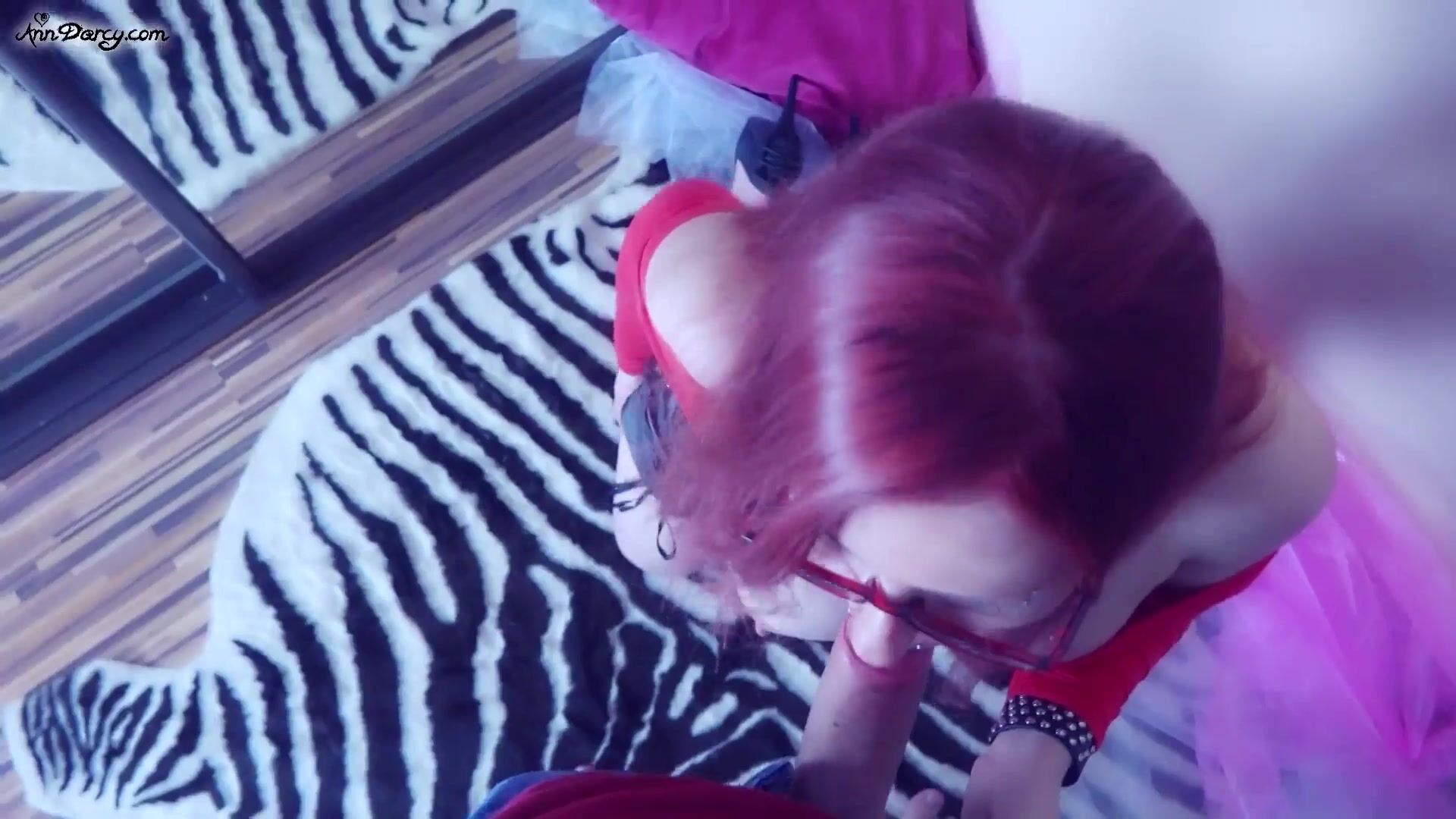 AnnDarcy busty red haired slut sucking cock xxx video