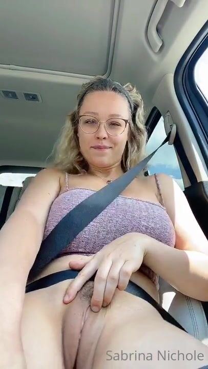 Sabrina Nichole Leaked Pussy and Tits Teasing In The Car XXX Videos Leaked