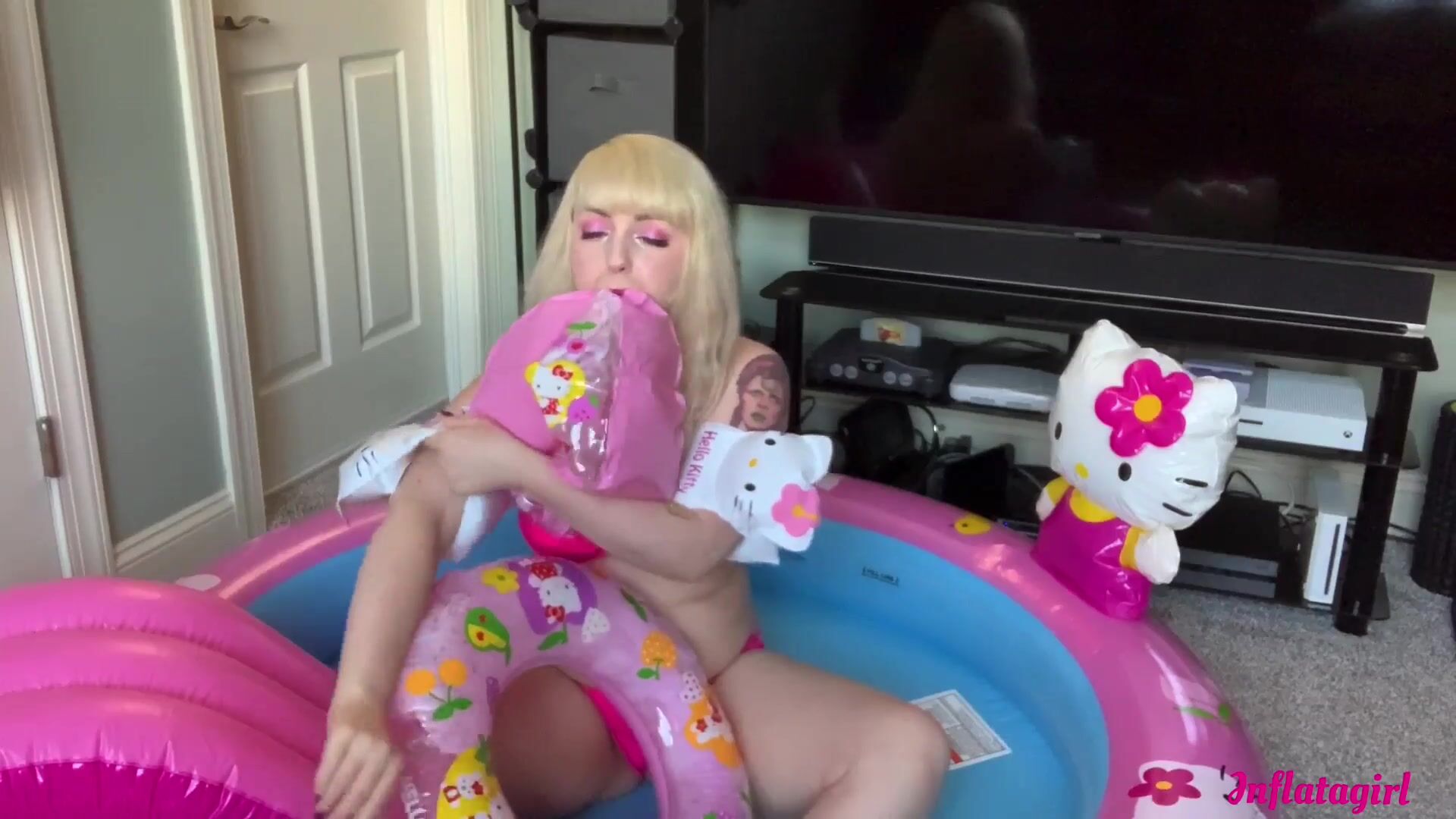 inflatagirl hello kitty pool playtime xxx video