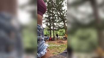 annathegem popping my tits out in front of a family at the lake because i’m a slut and i like sh xxx onlyfans porn video