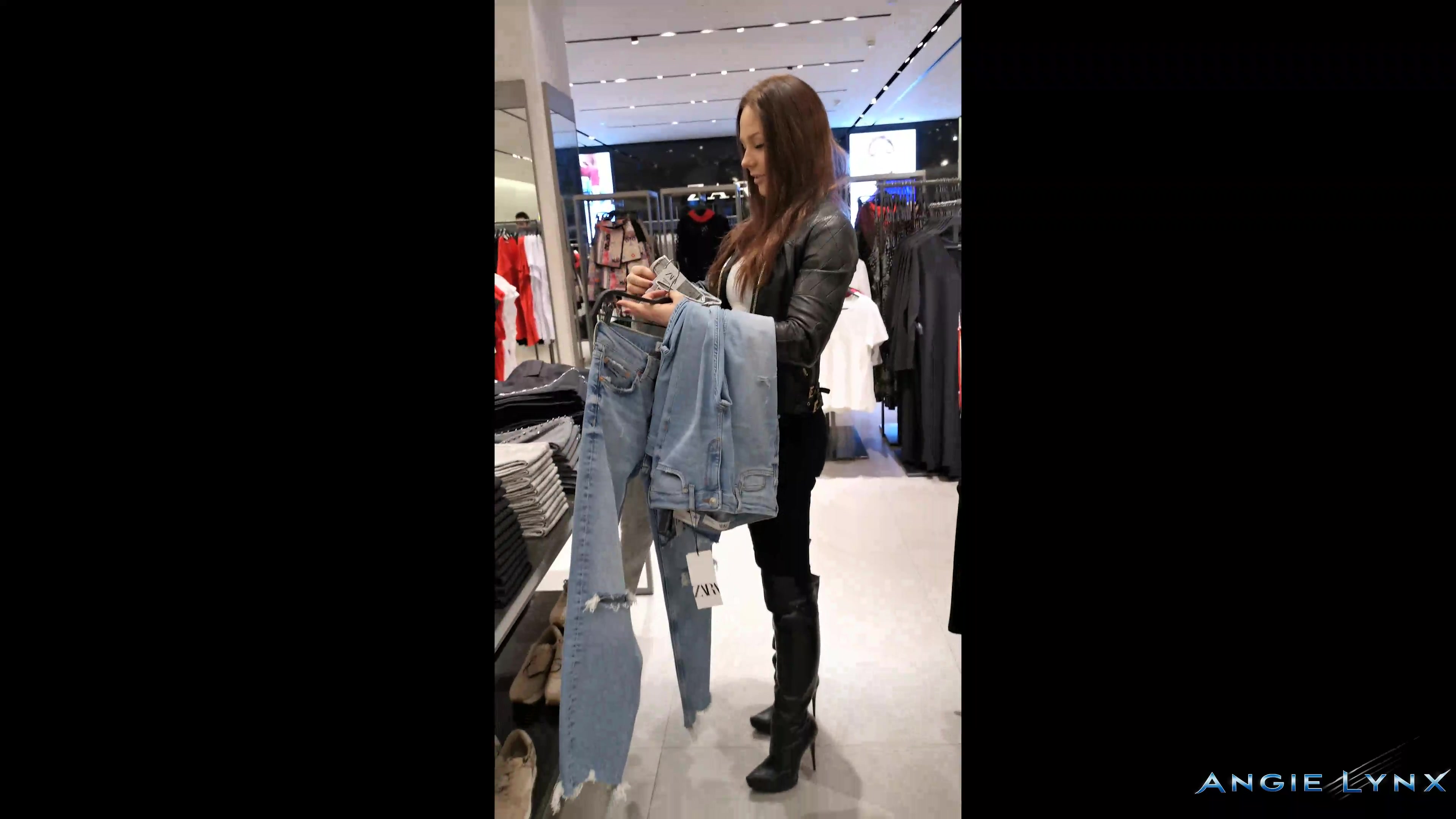 angielynx shopping w/ leather high heels boots xxx premium manyvids porn videos